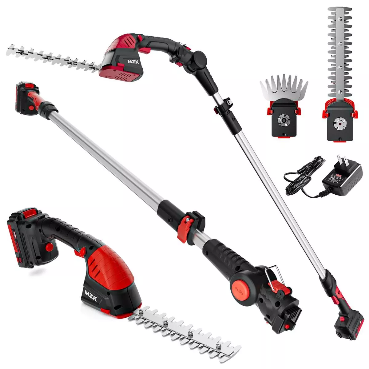 mzk-2-in-1-electric-pole-hedge-trimmer-with-13ft-reach-multi-angle-extension-pol MZK 2-in-1 Electric Pole Hedge Trimmer with 13ft Reach, Multi-Angle Extension Pole, Battery and Charger Included, HT08D11